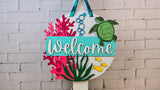 Welcome Sea Turtle Door Hanger - DIY Unfinished Kit - Lvl 2