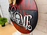 Welcome Skull Door Hanger - DIY Unfinished Kit - Lvl 1