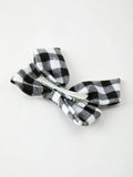 Winter Christmas Plaid Bow Hair Clip
