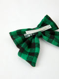 Winter Christmas Plaid Bow Hair Clip