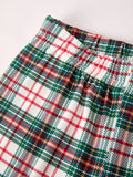 Christmas Plaid Smocking Embroidered Boys Set