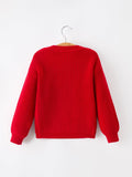 Mom and Me Winter Christmas Red "merry" Pullover Sweater