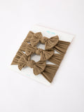 Baby Girl Bow Headband Same Color 3 Piece Set