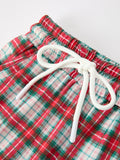Christmas Tree Plaid Boys Set Long Sleeve Top Pants