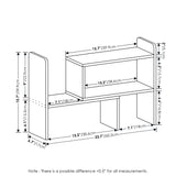 Furinno Classic Desk Top Organizer Bookshelf, Espresso