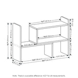 Furinno Classic Desk Top Organizer Bookshelf, French Oak