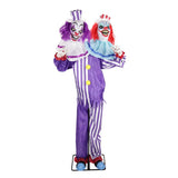 5.6FT STANDING DOUBLE HEADED ANIMATED CLOWN
