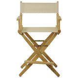 Extra-Wide Premium 24 Directors Chair Natural Frame W/Natural Color Cover
