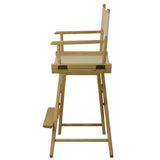 Extra-Wide Premium 24 Directors Chair Natural Frame W/Natural Color Cover