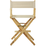 Extra-Wide Premium 24 Directors Chair Natural Frame W/Natural Color Cover