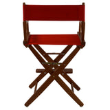 Extra-Wide Premium 24 Directors Chair Mission Oak Frame W/Red Color Cover