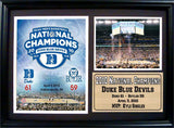 2010 National Champion Duke University 12X18 Photo Stat Frame