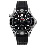 Omega Seamaster Rubber Strap Black Dial Automatic DiverS 210.32.42.20.01.001 300M MenS Watch