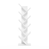 Furinno Tree Bookshelf 9-Tier Floor Standing Tree Bookcase, White