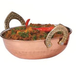 KMW Stainless Steel Kadai with Premium Copper Plating, 14.5 x 4.5 cm Perfect for Traditional Indian Cooking