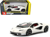 Lamborghini Countach LPI 8004 White 1/24 Diecast Model Car by Bburago