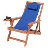 Romantic Collection Canvas Sling Chair With Cup And Wine Holder And Ottoman (Set Of 5)