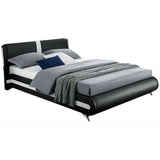 Carlton Platform Bed, King, Black With 2 Nightstands