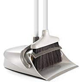 CQT Broom and Dustpan Set with 49'' Longer Handle Standing for Home Kitchen Cleaner Floor Sweeping Upright Stand Up Dust pan Cle