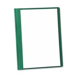 Oxford Clear Front Report Cover, Tang Clip, Letter, 1/2 In. Capacity, Green, 25/Box, BX ESS55856