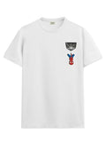 ADRO Tshirt for Men | Anime T Shirt for Men | 100% Cotton Tshirt | Graphic Printed T-Shirt | Chest Printed Tshirt | Spiderman Tshirt | T-Shirts| RN24-STICK-SPID-WH-M White,White