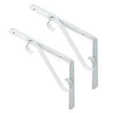 UniArt Heavy Duty Metal Shelf Bracket for Open Shelving (White, Pack of 2, 8 Inch)