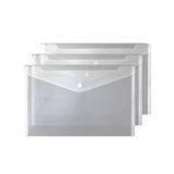 Staprico A4 Document File Bag, My Clear Bag, Envelope Holder Storage Case, Snap Button Organizer, My Clear Plastic Container (5,