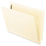 End Tab Expansion Folders, 2 Fasteners, Straight Cut Tab, Letter, Manila, 50/Box