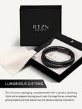 Stacked Black Leather & Black Onyx Bead Bracelet