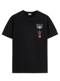 ADRO Tshirt for Men | Anime T Shirt for Men | 100% Cotton Tshirt | Graphic Printed T-Shirt | Chest Printed Tshirt | Spiderman Tshirt | T-Shirts| RN24-STICK-SPID-BL-L Black,Black