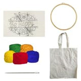 Penkraft Embroidery Art On Tote Bag Diy Kit | Complete Diy Craft Kit For Beginners & Hobby Artists