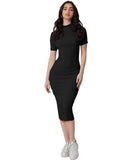 Leriya Fashion One-Piece Dress for Women Bodycon Long | Birthday Dress for Women(Small, Black)
