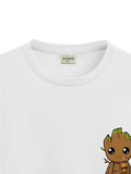 ADRO Tshirt for Men | Anime T Shirt for Men | 100% Cotton Tshirt | Graphic Printed T-Shirt | Chest Printed Tshirt | Groot Anime Tshirt | T-Shirts| RN24-STICK-GROO-WH-XL White,White