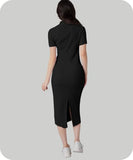 Leriya Fashion One-Piece Dress for Women Bodycon Long | Birthday Dress for Women(Small, Black)