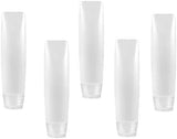 Fansoftiks 5 Pcs 1 oz Travel Bottles Empty Refillable Toothpaste Tubes Containers Small Mini Size Squeeze Dispensers, Refillable
