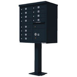 Qualarc, Inc. 1570 12 Door Cluster Box Unit (CBU) in Black Color for Tall pedestal Stucco Columns CBU-12-BL