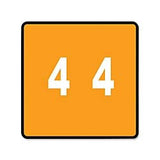 Smead DCC and DCCRN ColorCoded Numeric Labels, SMD67424,Number, 1 1/2W x 1 1/2L, Orange, 250 Per Roll