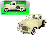 1953 Chevrolet 3100 Pickup Truck Cream 1/241/27 Diecast Model Car by Welly