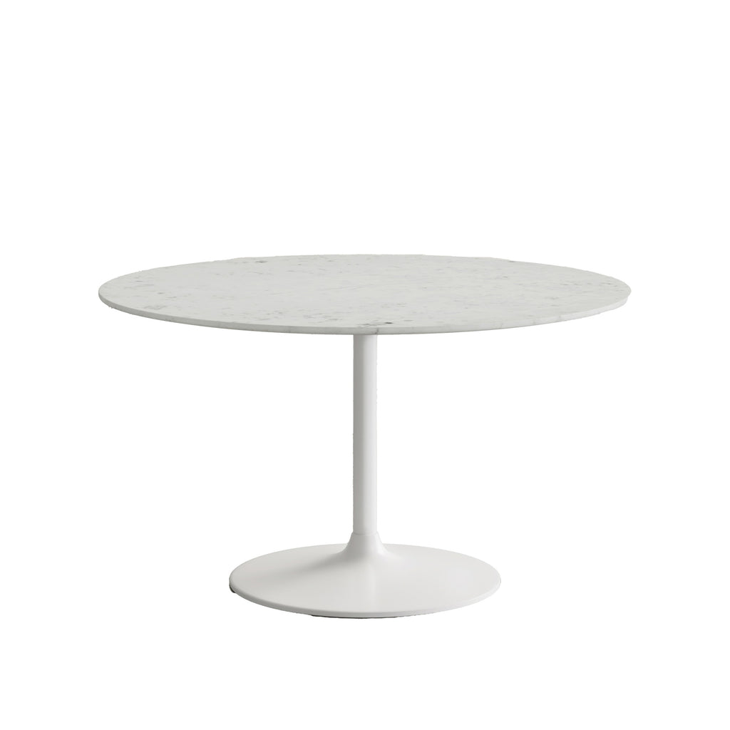 Rowan 54 Modern Luxury Pedestal Round Marble Dining Table