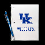 Kentucky Wildcats Gift Set - Spiral Notebook And Comfort Feel Metal Pen (2301)