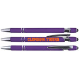 Clemson Tigers Gift Set - Spiral Notebook And Comfort Feel Metal Pen (2312)