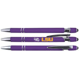 Lsu Tigers Gift Set - Spiral Notebook And Comfort Feel Metal Pen (2313)