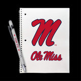 Mississippi (Ole Miss) Gift Set - Spiral Notebook And Comfort Feel Metal Pen (2314)