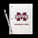Mississippi State Bulldogs Gift Set - Spiral Notebook And Comfort Feel Metal Pen (2336)