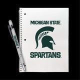Michigan State Spartans Gift Set - Spiral Notebook And Comfort Feel Metal Pen (2341)