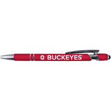 Ohio State Buckeyes Gift Set -Spiral Notebook And Comfort Feel Metal Pen (2343)