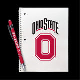 Ohio State Buckeyes Gift Set -Spiral Notebook And Comfort Feel Metal Pen (2343)