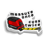 Cuss Twice - Hard Hat Decal