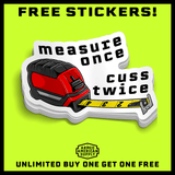 Cuss Twice - Hard Hat Decal
