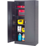 Global Industrial™ Steel Storage Cabinet Recessed Handle 36Wx18Dx72H Black Unassembled